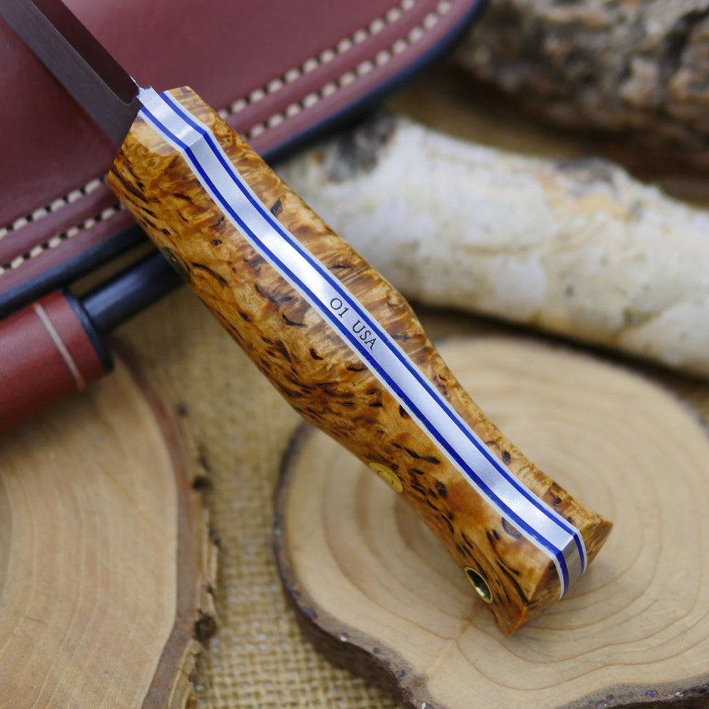 Classic 2nds: Karelian Birch, Double Liners, Matching Firesteel & Sheath