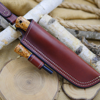 Classic 2nds: Karelian Birch, Double Liners, Matching Firesteel & Sheath