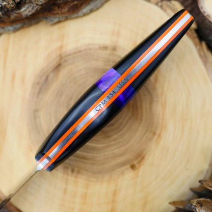 Hiker: Black Richlite & Acrylic Spacer - Adventure Sworn Bushcraft Co.