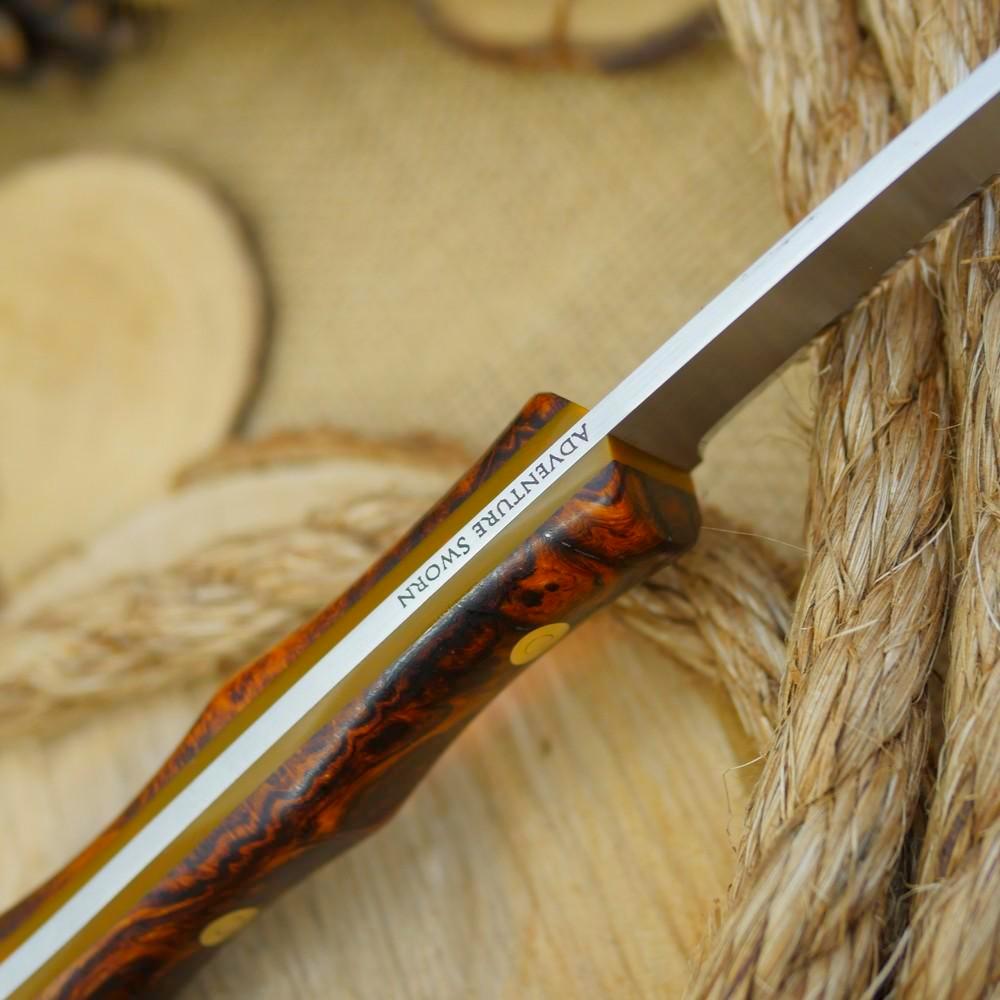 Classic: Ironwood Burl & Orange Translucent Liners - Adventure Sworn Bushcraft Co.
