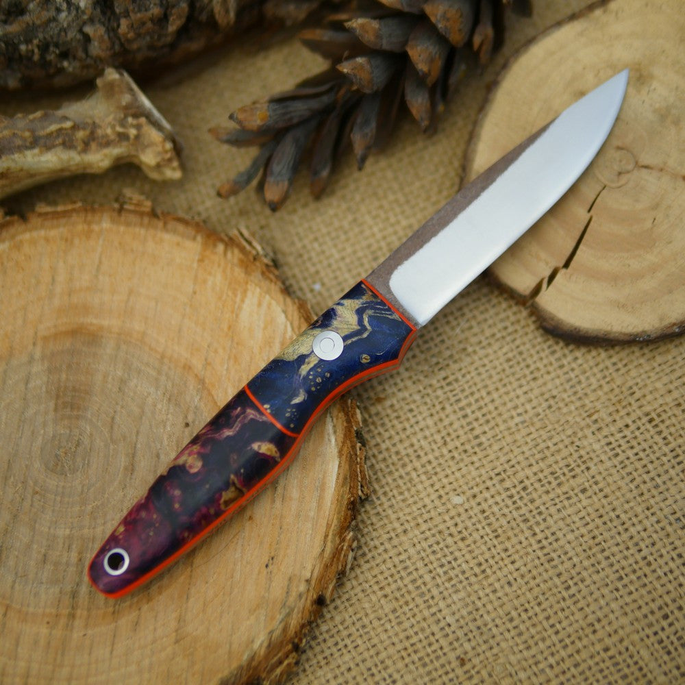 Hiker: Purple Box Elder, Blue Box Elder, & Hunter Orange G10 - Adventure Sworn Bushcraft Co.