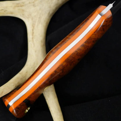 Mountaineer: Ironwood Burl & Orange G10
