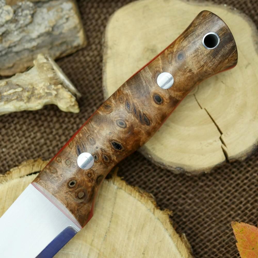 Tradesman: Buckeye Burl & Red Linen