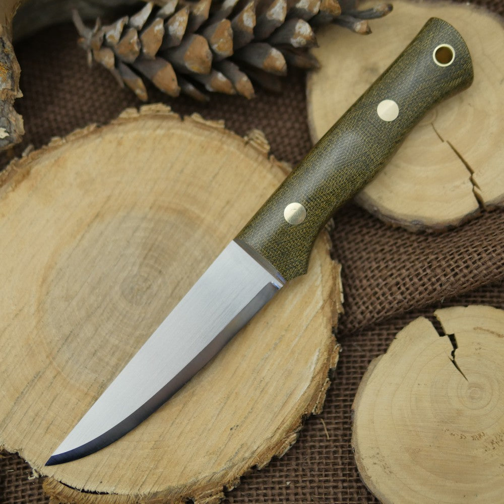 In Stock Voyageur: Green & Natural Brown Canvas & Matching Firesteel - Adventure Sworn Bushcraft Co.