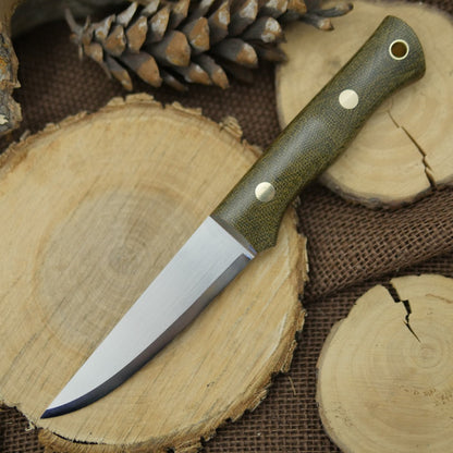 In Stock Voyageur: Green & Natural Brown Canvas & Matching Firesteel - Adventure Sworn Bushcraft Co.