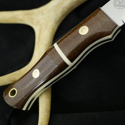 Classic: Dark Brown Burlap & Ivory G10 - Adventure Sworn Bushcraft Co.