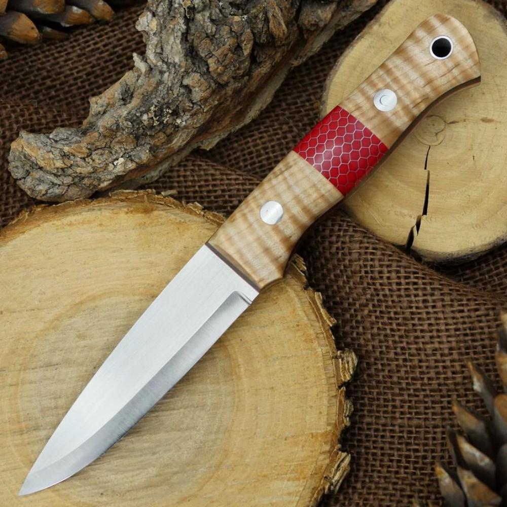 Classic: Curly Maple & Red C-tek - Adventure Sworn Bushcraft Co.