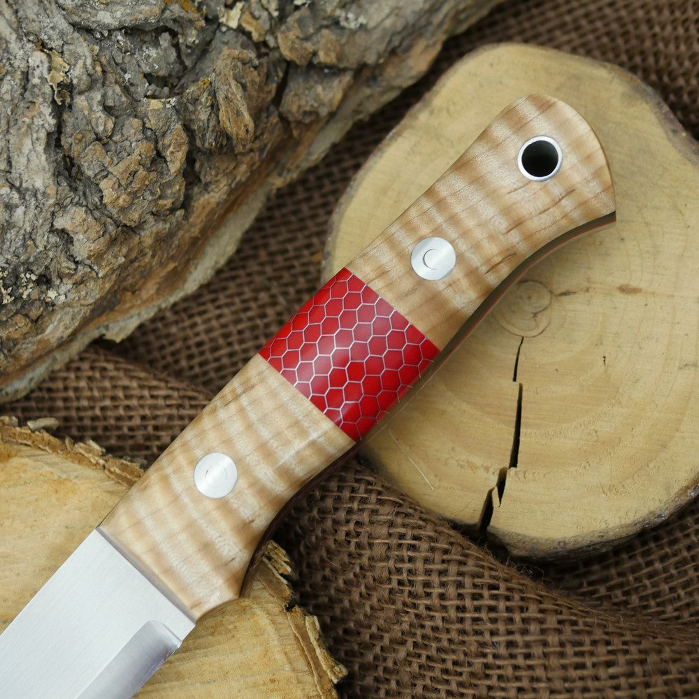Classic: Curly Maple & Red C-tek - Adventure Sworn Bushcraft Co.