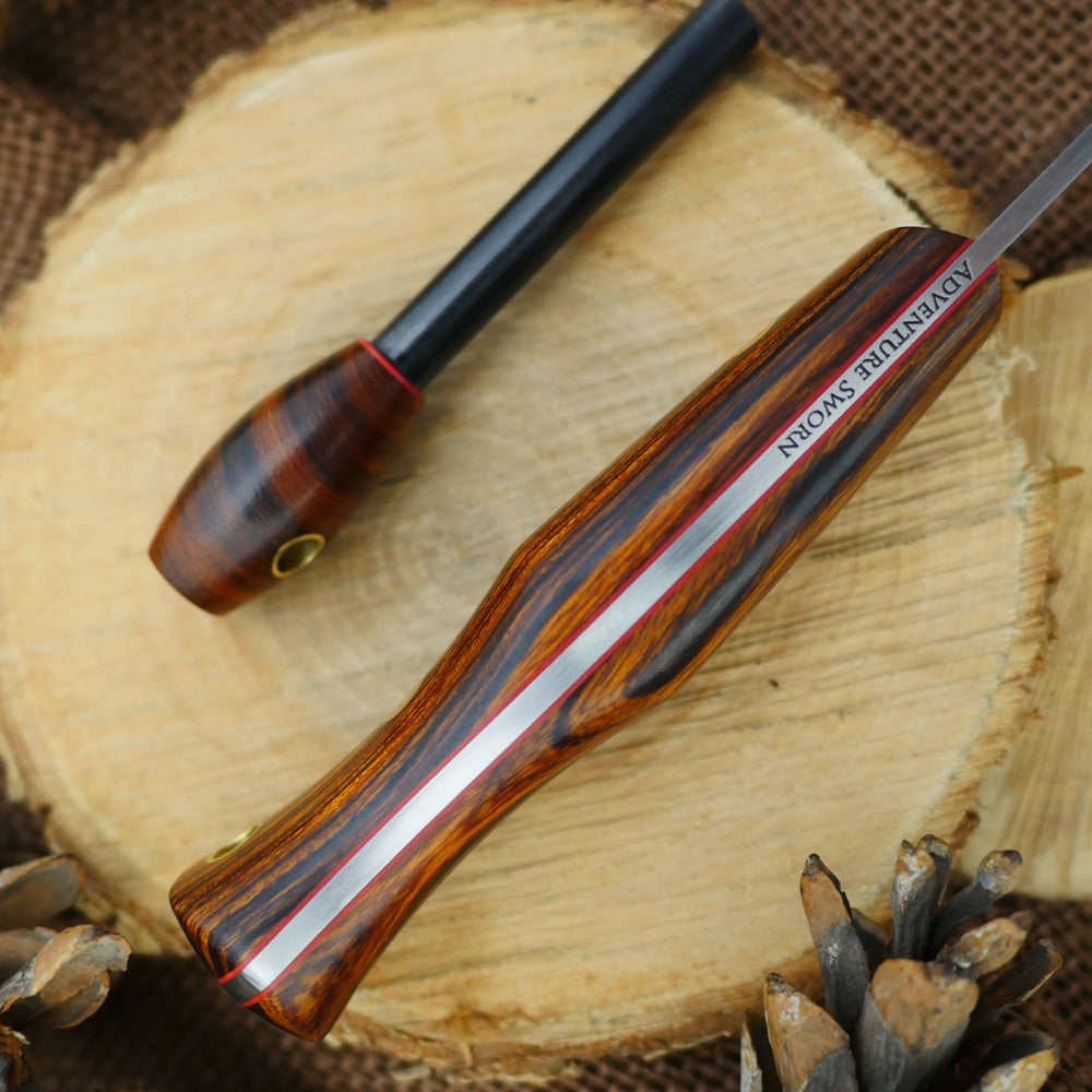 Explorer: Ironwood, Red & Matching Firesteel - Adventure Sworn Bushcraft Co.