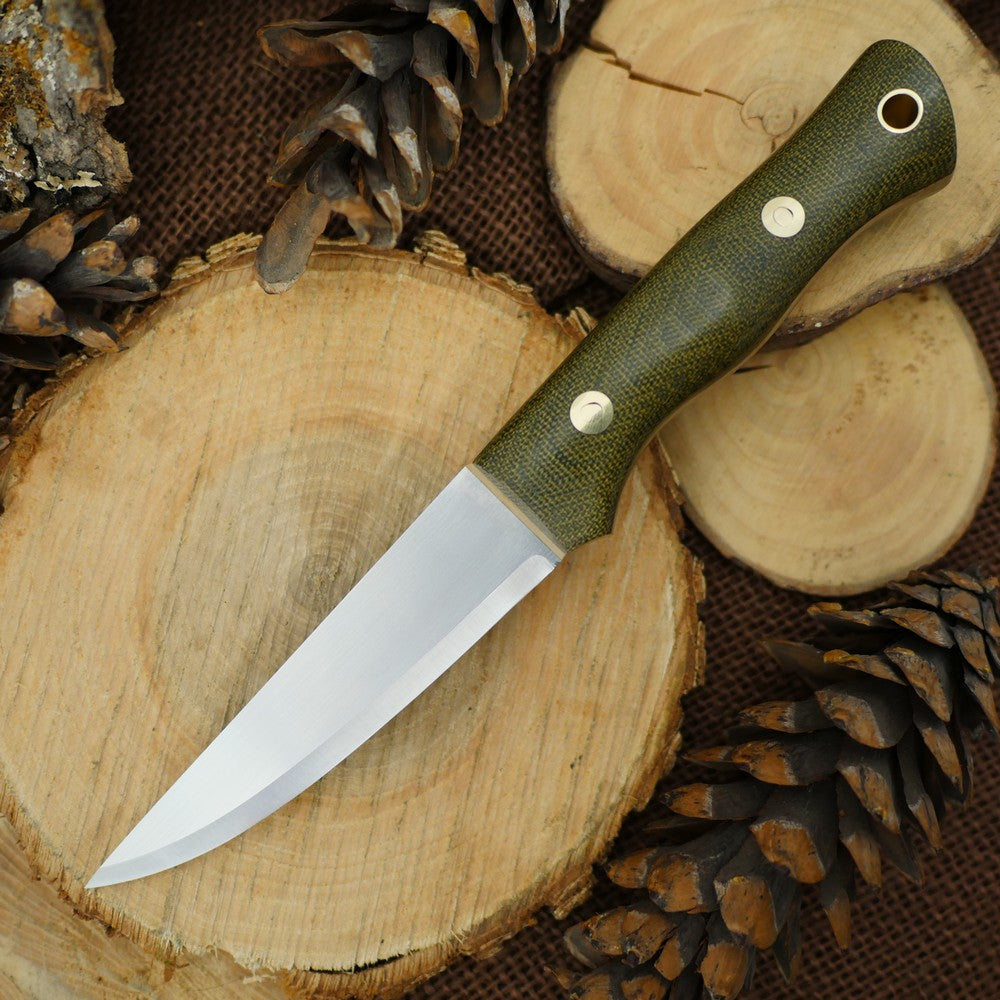 Voyageur: Green Canvas Micarta & Richlite