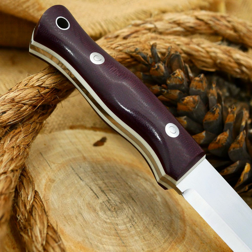 Classic: Maroon Canvas & White G10 - Adventure Sworn Bushcraft Co.