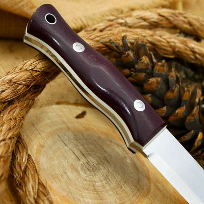Classic: Maroon Canvas & White G10 - Adventure Sworn Bushcraft Co.
