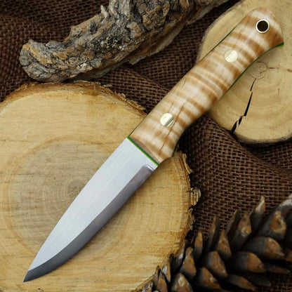 Available Now Classic: Curly Maple, Green & Yellow - Adventure Sworn Bushcraft Co.