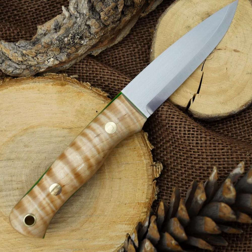 Available Now Classic: Curly Maple, Green & Yellow - Adventure Sworn Bushcraft Co.