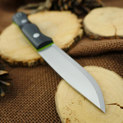 CPM 3V Explorer: Black Richlite & Toxic Green G10 - Adventure Sworn Bushcraft Co.