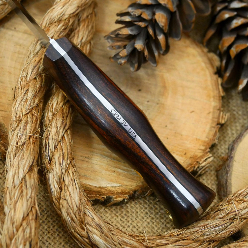 Explorer: CPM 3V Ironwood & Black - Adventure Sworn Bushcraft Co.