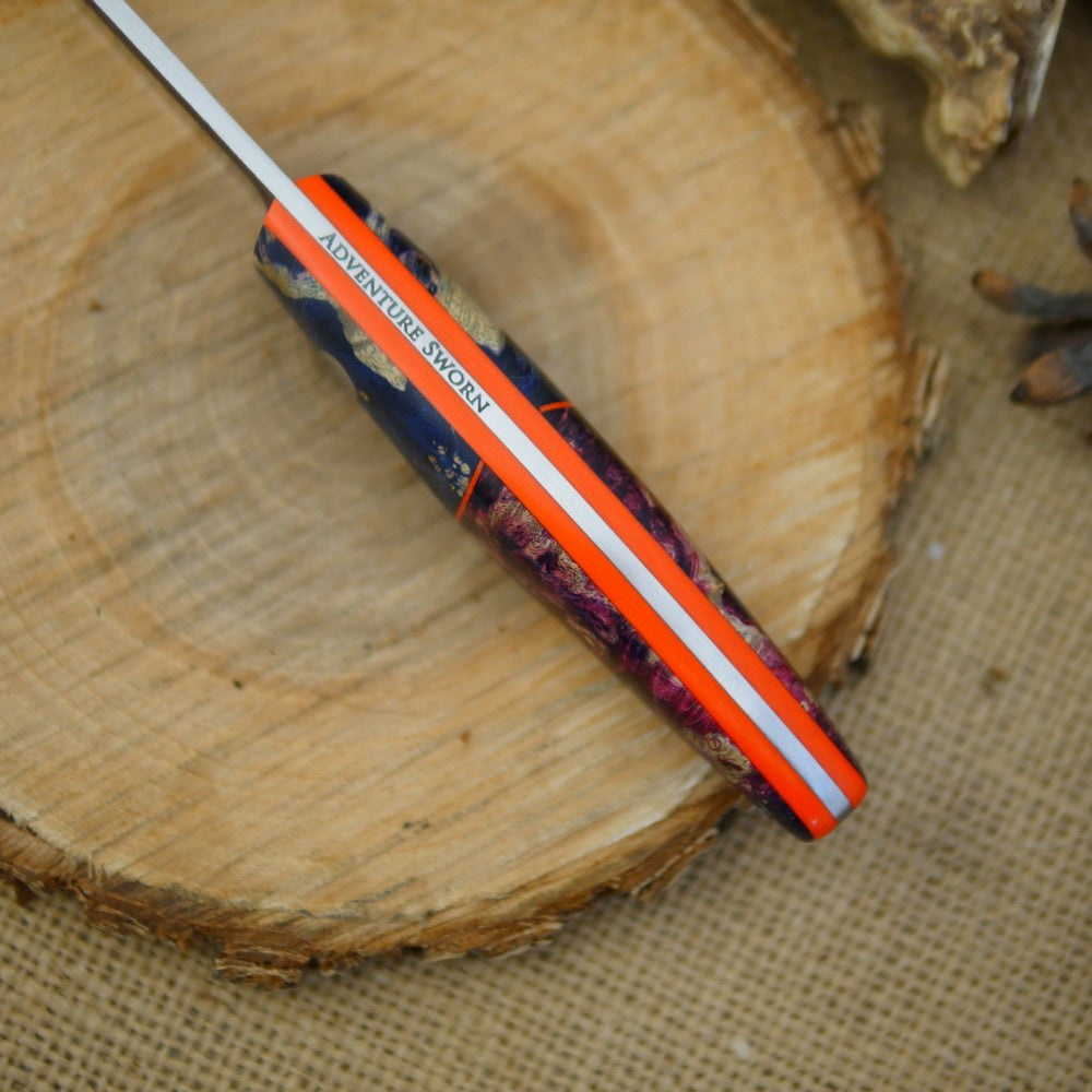 Hiker: Purple Box Elder, Blue Box Elder, & Hunter Orange G10 - Adventure Sworn Bushcraft Co.