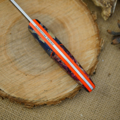 Hiker: Purple Box Elder, Blue Box Elder, & Hunter Orange G10 - Adventure Sworn Bushcraft Co.