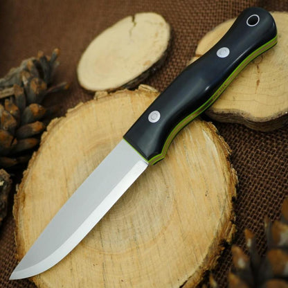 CPM 3V Explorer: Black Richlite & Toxic Green G10 - Adventure Sworn Bushcraft Co.