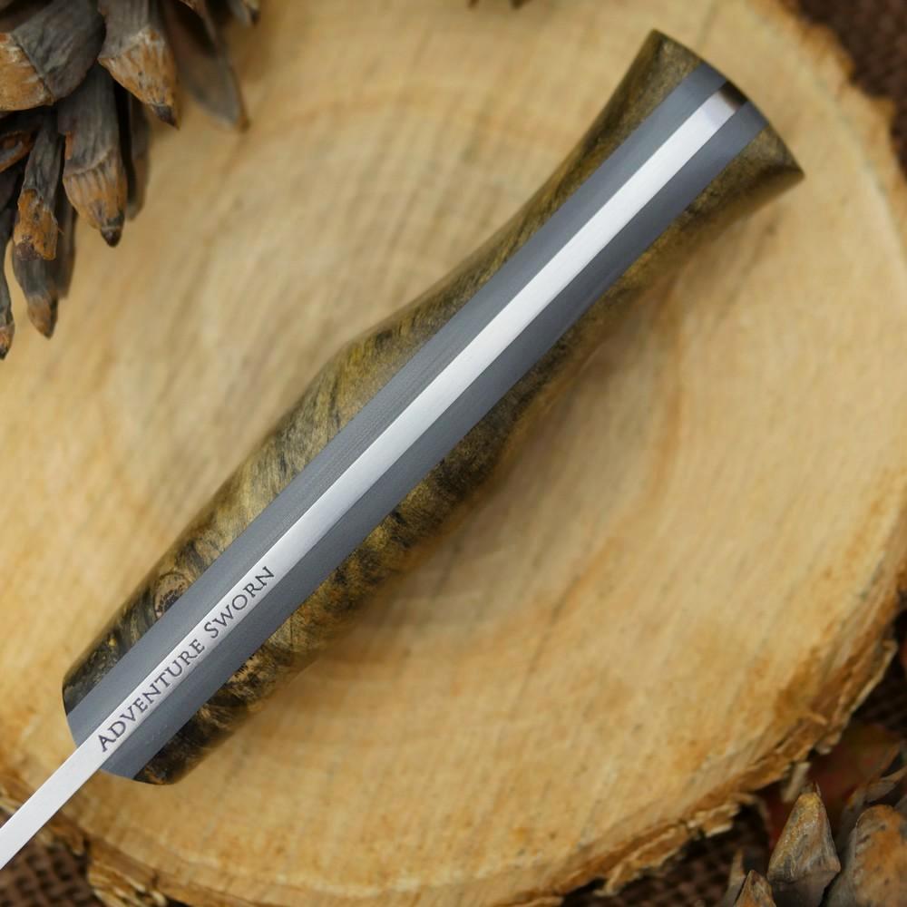 Classic: Ohio Buckeye Burl & Gray G10 - Adventure Sworn Bushcraft Co.