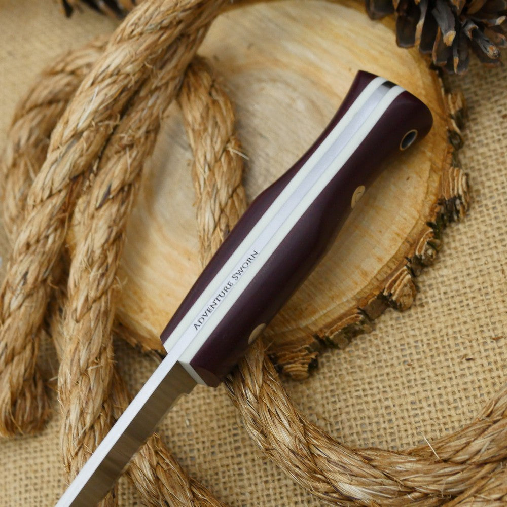 Classic: Maroon Canvas & White G10 - Adventure Sworn Bushcraft Co.
