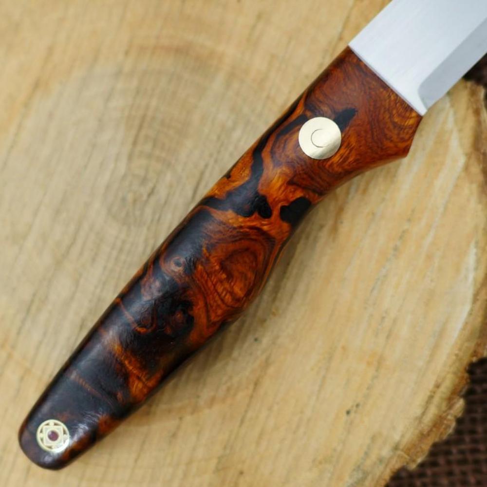 CPM 3V Hiker: Ironwood Burl & Red - Adventure Sworn Bushcraft Co.