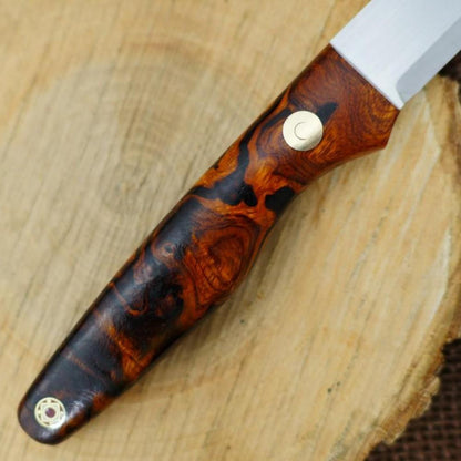 CPM 3V Hiker: Ironwood Burl & Red - Adventure Sworn Bushcraft Co.