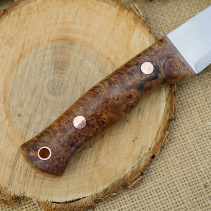 Tradesman: Maple Burl & Natural Canvas Micarta