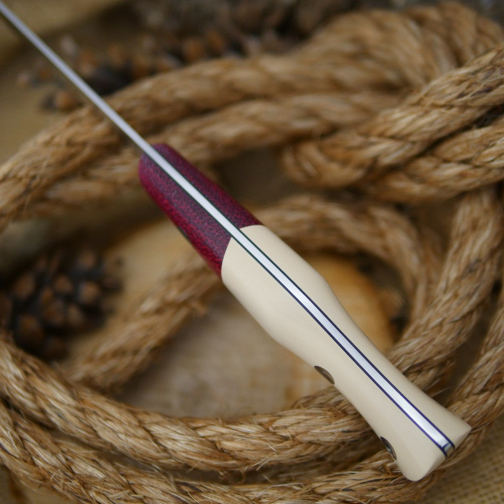 Fisherman: Ivory Paper & Ruby Red Burlap - Adventure Sworn Bushcraft Co.