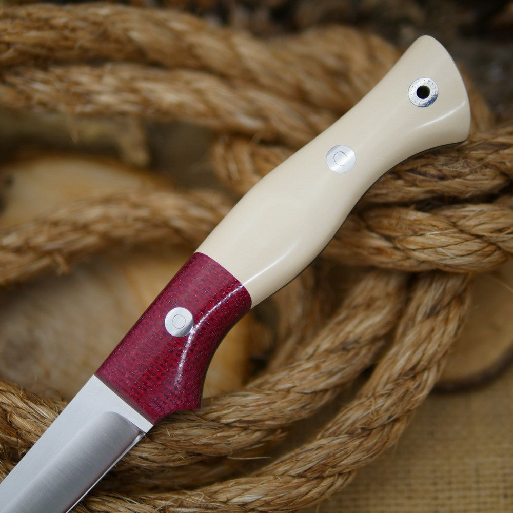Fisherman: Ivory Paper & Ruby Red Burlap - Adventure Sworn Bushcraft Co.