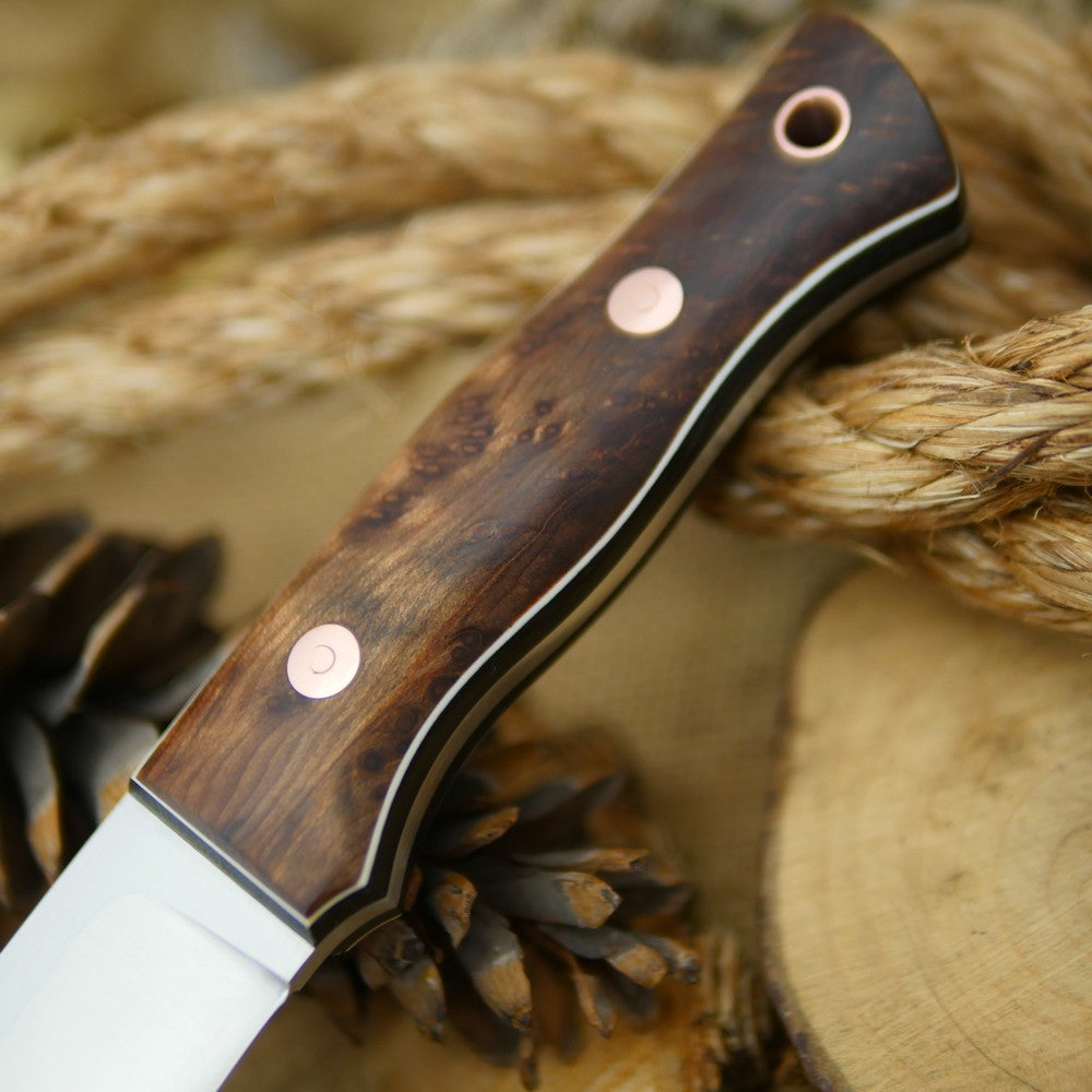 Huntsman: Redwood Burl, Black Canvas & Thin White - Adventure Sworn Bushcraft Co.
