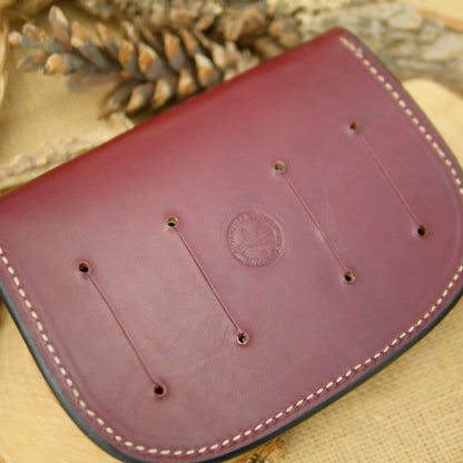 Traveler's Pouch: Burgundy & Stainless