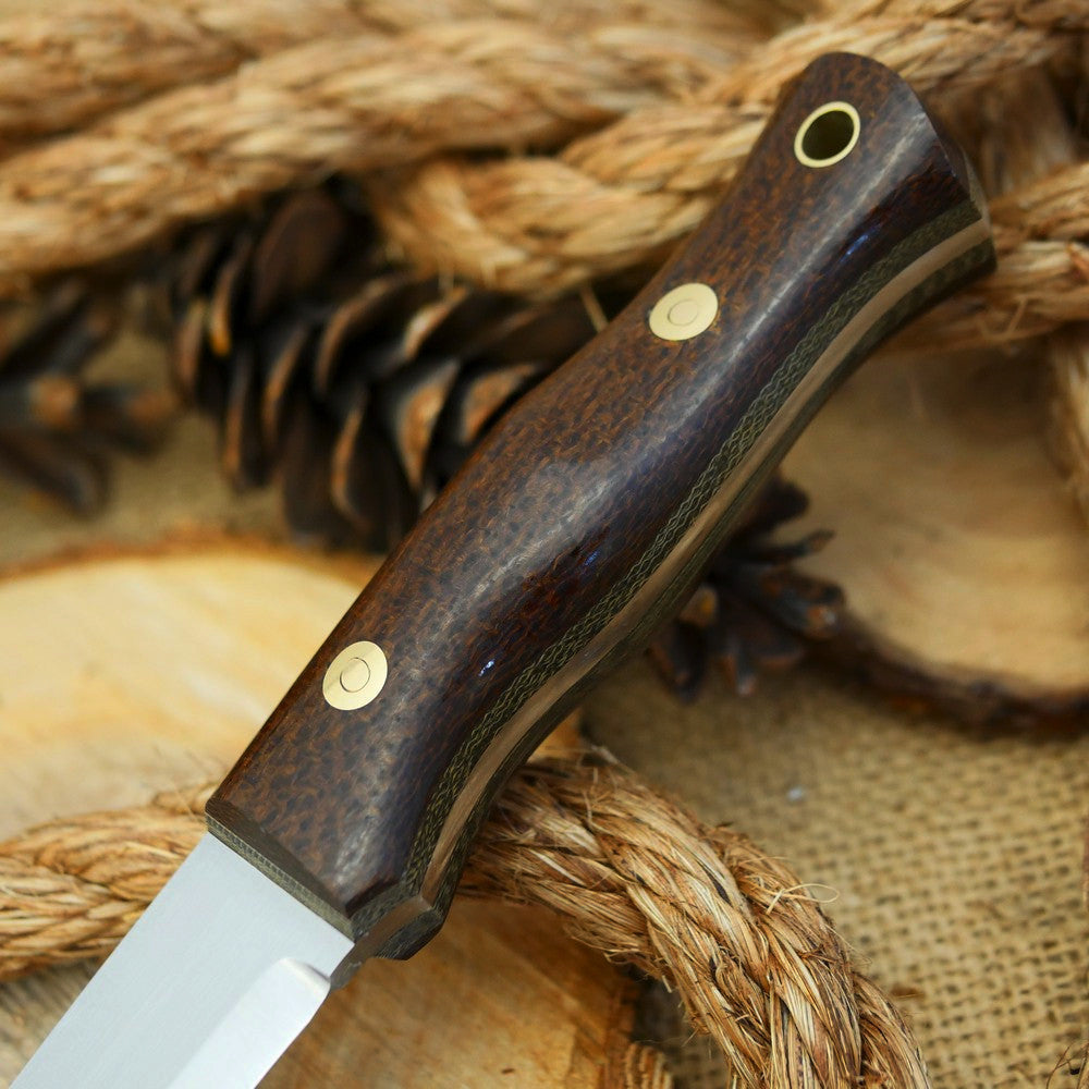 Classic: Dark Brown Burlap & Green Canvas - Adventure Sworn Bushcraft Co.