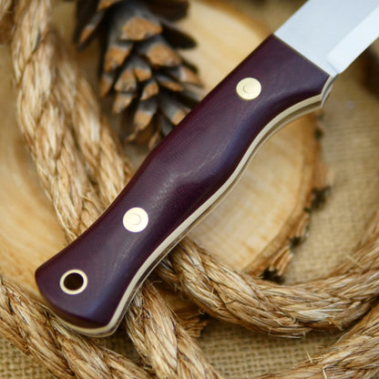 Explorer: Maroon Canvas Micarta and Ivory Paper - Adventure Sworn Bushcraft Co.