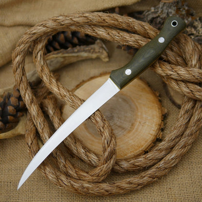 Fisherman: Green Canvas Micarta & Yellow Liners - Adventure Sworn Bushcraft Co.