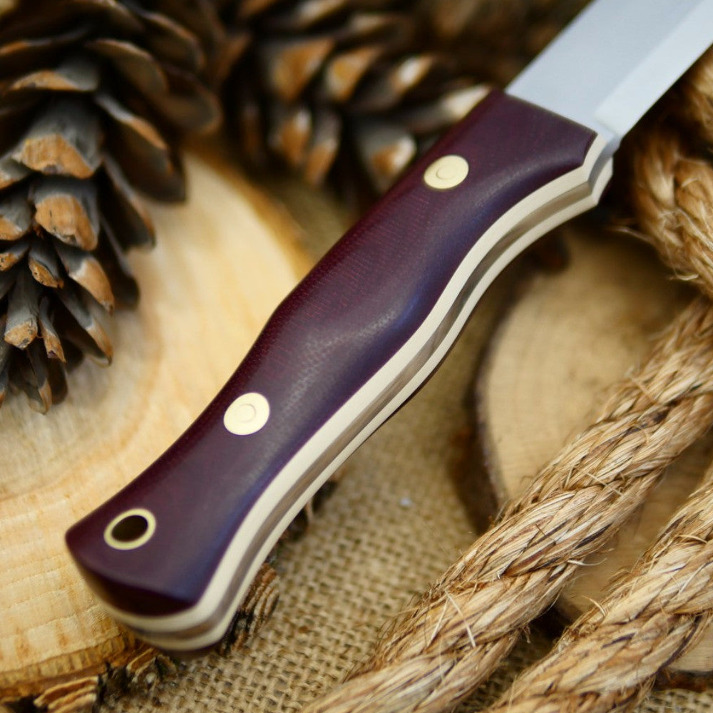 Explorer: Maroon Canvas Micarta and Ivory Paper - Adventure Sworn Bushcraft Co.