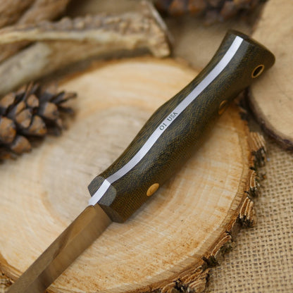 Classic: Green Canvas Micarta, 1/8 thick - Adventure Sworn Bushcraft Co.