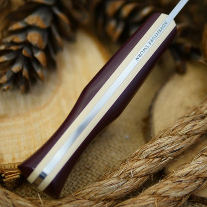 Explorer: Maroon Canvas Micarta and Ivory Paper - Adventure Sworn Bushcraft Co.
