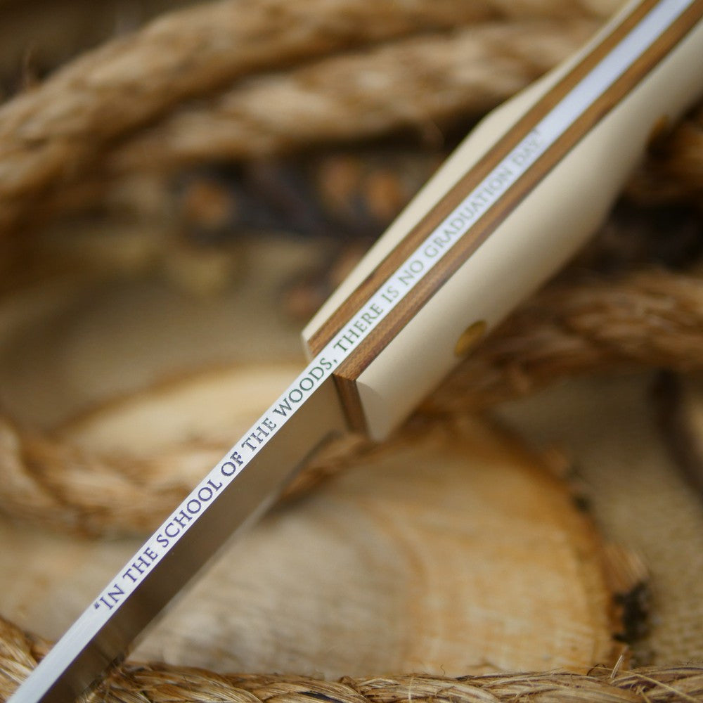 Classic: Ivory Paper, Natural Canvas & Spine Quote - Adventure Sworn Bushcraft Co.