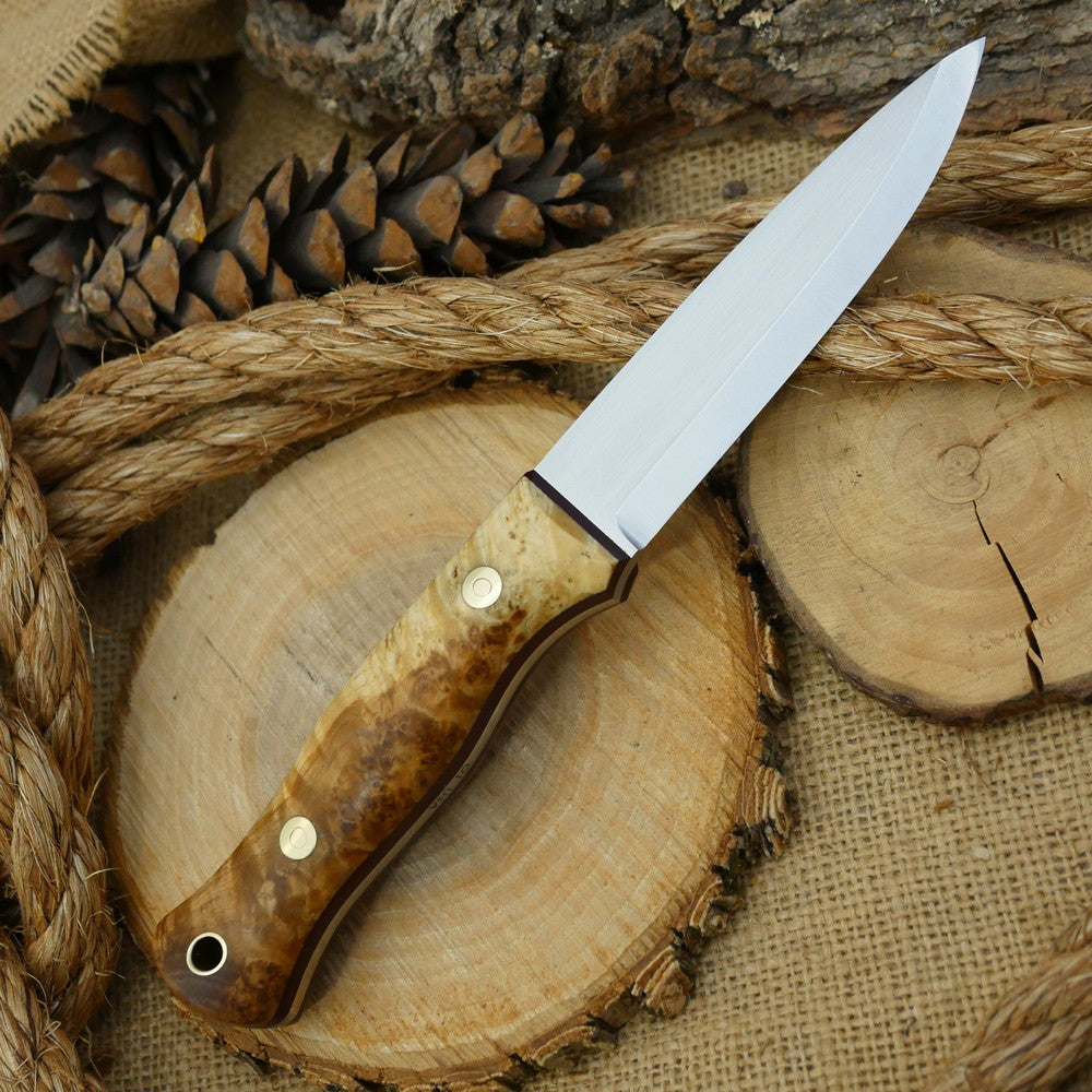 Mountaineer: Black Ash Burl & Maroon Canvas