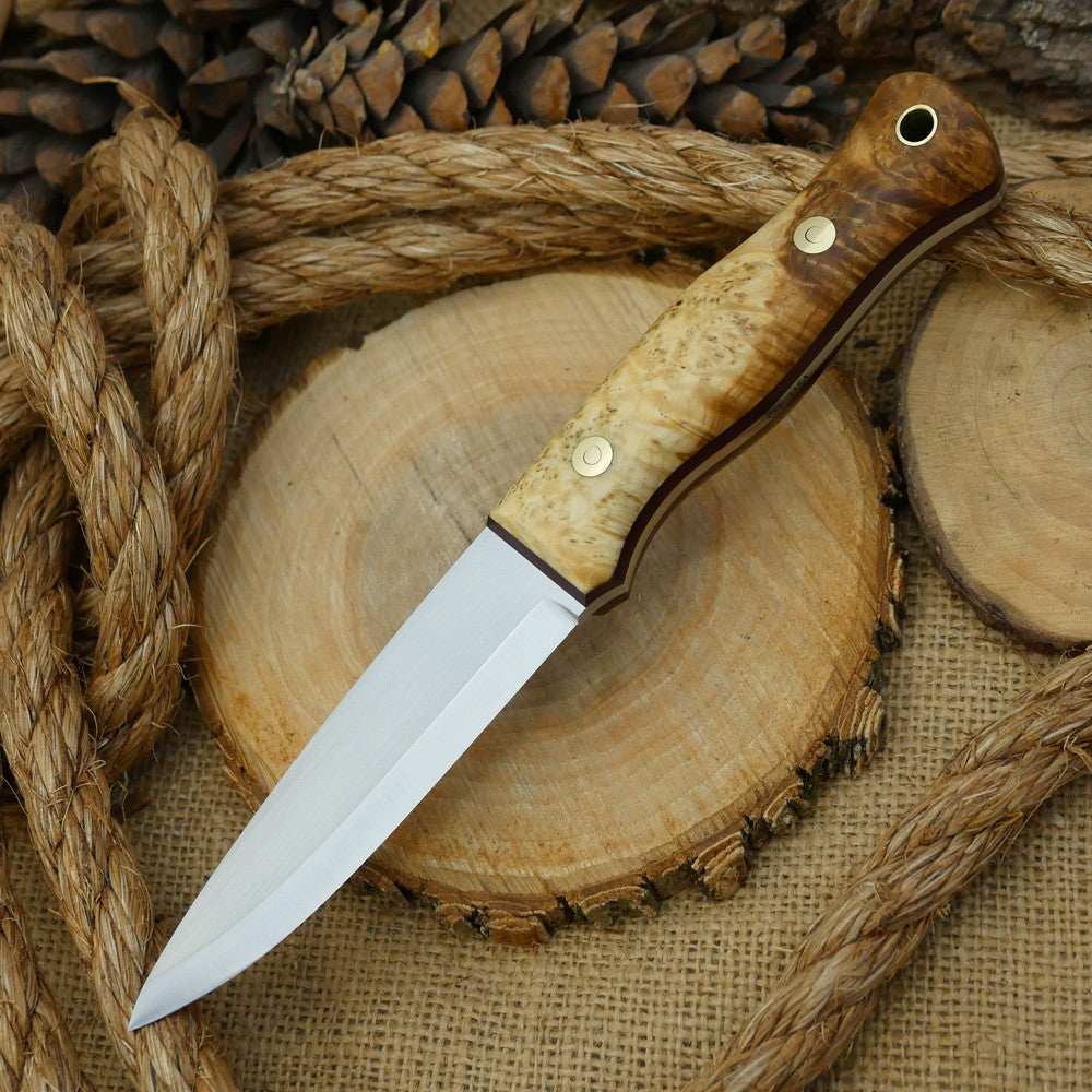 Mountaineer: Black Ash Burl & Maroon Canvas