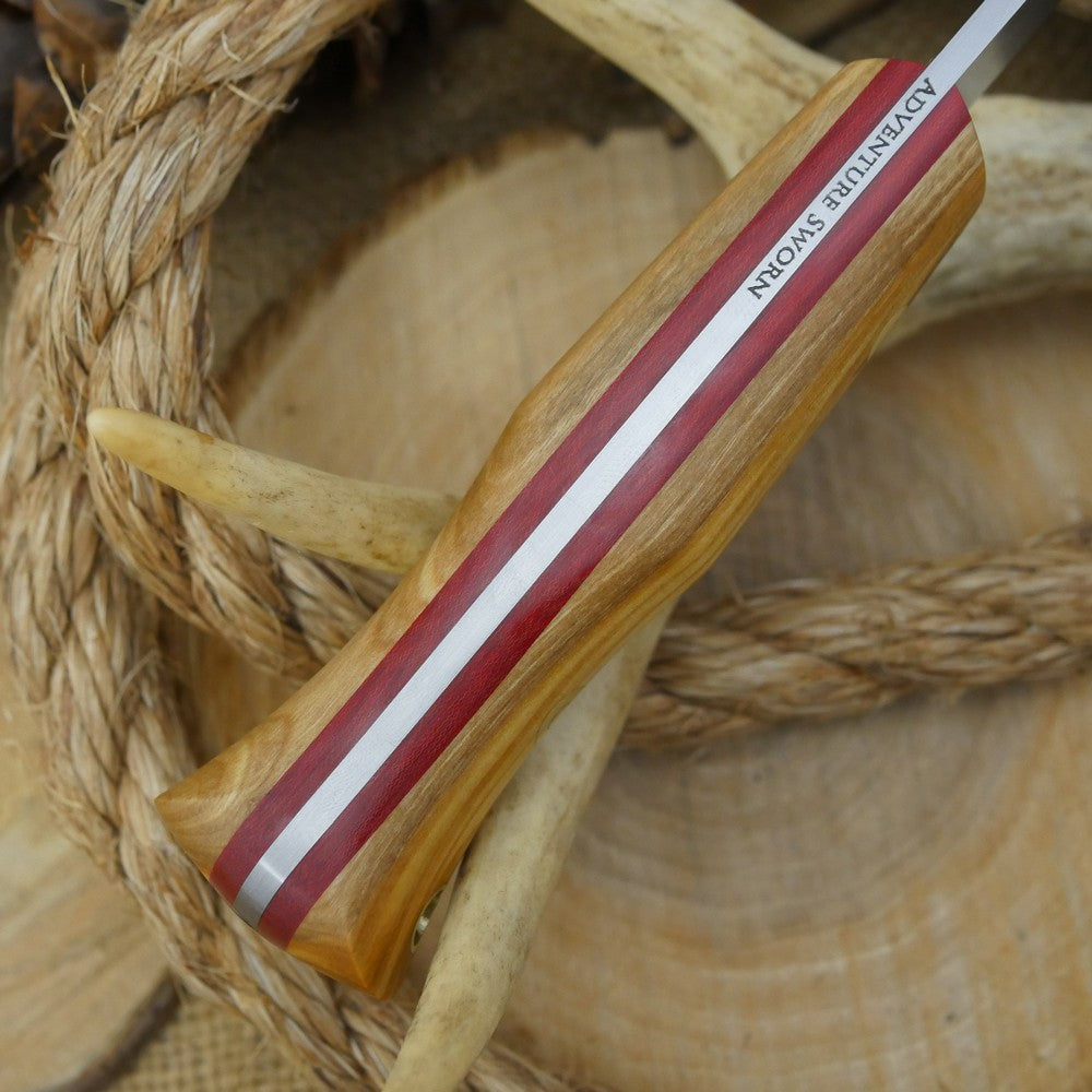 Classic: Olivewood & Red Linen - Adventure Sworn Bushcraft Co.