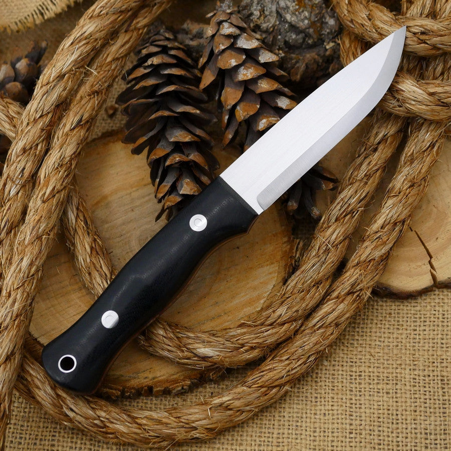 Explorer: 1/8 CPM 3V, Black Canvas & Thin Red - Adventure Sworn Bushcraft Co.