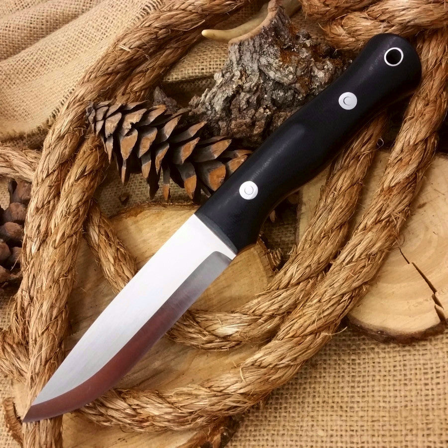 Explorer: 5/32 CPM 3V, Black Canvas & Thin Red - Adventure Sworn Bushcraft Co.