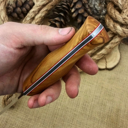 Woodcrafter: Olivewood & Red/White Liners - Adventure Sworn Bushcraft Co.